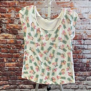 Bershka Pineapple T-Shirt